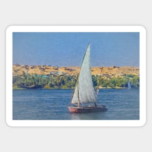 Egyptian Felucca On The Nile Sticker